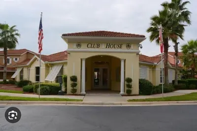 a building with a sign that reads old house at Relaxing, Private Family Home At Lake Berkley Resort, South Facing Pool, Near Disney, SeaWorld in Kissimmee