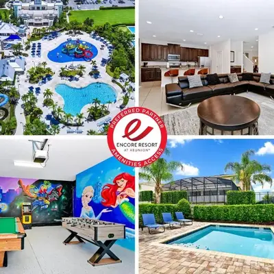 Enchanting Home Near Disney With Game And Themed Rooms With Waterpark & Resort Access At Encore Resorts Reunion - 7403Mr