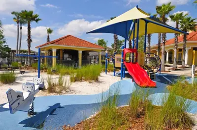 a playground at a resort with a slide at Spacious 7Bd Pool Gm Hm Terra Verde Resort-211HBL in Kissimmee