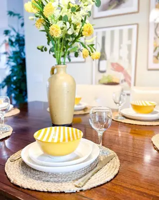 a table with a vase and a bowl on it at WH7783TB-Windsor Hills- 10 guests - in Orlando