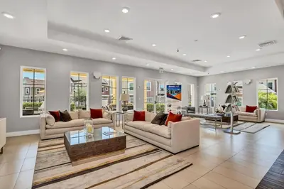 a large living room with couches and a table at New Awesome decorated dreamhouse in Orlando