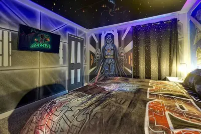 a room with a star wars bedroom with a bed at NEW Themed 10B VillaPoolSpa in Kissimmee