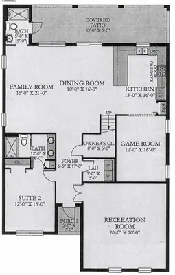 a black and white floor plan of a house at Luxury Villa inside Storey Lake, Kissimmee - No Extra Fees in Kissimmee