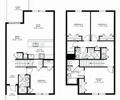 a floor plan of a house with at Beautiful 4 beds at Paradise Palms Resort in Kissimmee