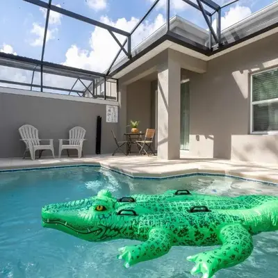 Free Waterpark 5Bd Close to Disney Private Pool 2497