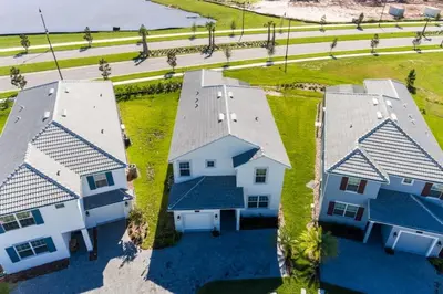 an aerial view of a house at Five bedroom home is ideal for an elegant vacation in Kissimmee