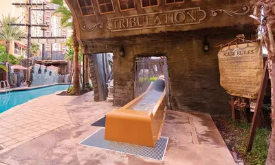 a ride in a water slide at a theme park at Bonnet Creek Resort 1 Bedroom 1 BA Deluxe Villa in Orlando