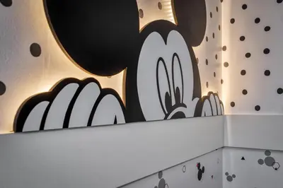 a wall with a painting of rabbits on it at Last Minute Disney Getaway Private Pool Themed Bedrooms. Book Now 81919 in Orlando