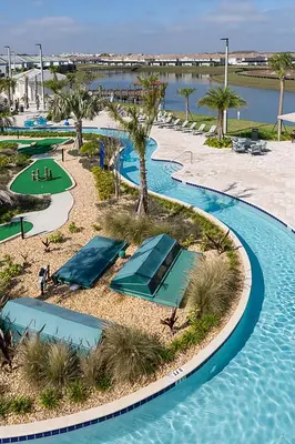 an aerial view of a pool at a resort at Storey Lake Resort 1020 - Hosted by Top Villas in Kissimmee