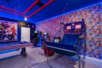 a gaming room with a ping pong table and a pool table at Storey Lake Resort 1095 - Hosted by Top Villas in Kissimmee