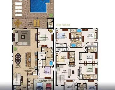 a floor plan of a house with at 361 Pendant ct in Orlando