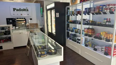 a store with a counter and shelves with food at Cozy 4Bedrooms At Lucaya- 7 miles from Disney in Kissimmee