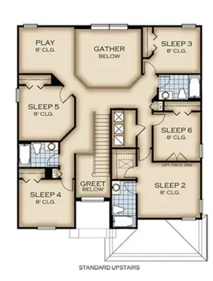 a floor plan of a house at Beautiful Renovated 6 Bed Pool Home home in Kissimmee