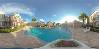 a rendering of a swimming pool in a villa at Comfortable home w 3 En-suites! SMV157 in Orlando