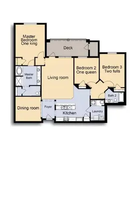 a floor plan of a house at Marvel-Themed, Spacious Condo Near OCCC, Sea World, Disney, and Universal with Extra Amenities in Orlando