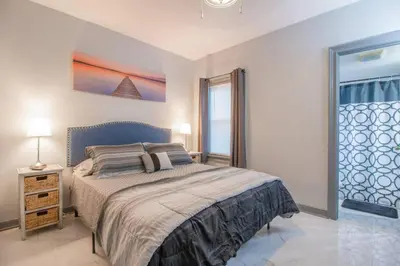 a bedroom with a large bed and a window at Orlando 3BR2BA Family Stay with Big Savings in Orlando