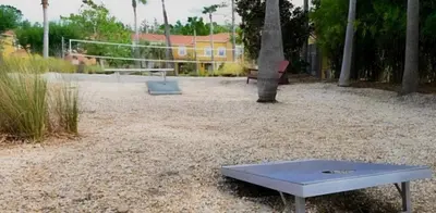 a ping pong table in the middle of a park at 161 - 4 bed Gem at Terraverde Resort in Kissimmee