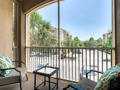 a balcony with a view of a parking lot at WH2778-201AL - Toy Story meets Star Wars in Orlando