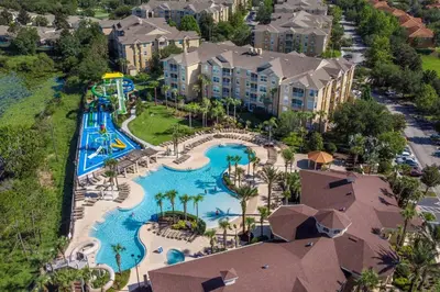 an aerial view of a water park at a resort at C2784-102 Themed Room Free Resort Water Park 3 miles to Disney in Orlando
