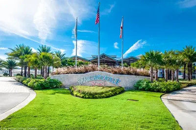 a park with a sign that reads save infrastructure at 3148 Caribbean Soul Drive in Orlando
