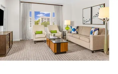 a living room with a couch and two chairs at Marriott Grande Vista Luxury 1BD villa sleeps 4 in Orlando