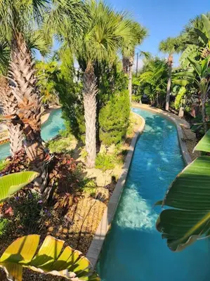 an aerial view of a river with palm trees at Fantasy Villas resort - Waterpark Included - Family Paradise! minutes to Disney in Kissimmee