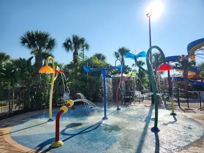 a water park with a bunch of water slides at Fantasy Villas resort - Waterpark Included - Family Paradise! minutes to Disney in Kissimmee
