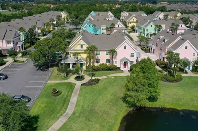 an aerial view of a large house at Runaway Beach Club Resort Condo Apt Disney 6102 in Kissimmee