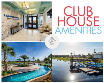 a collage of pictures of a club house amenities at Modern Storey Lake Resort Disney Orlando 3171-302 in Kissimmee