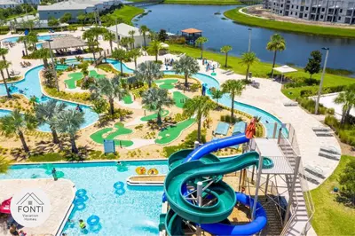 an image of a water park at a resort at Modern Boho Storey Lake Resort Disney 3180-207 in Kissimmee