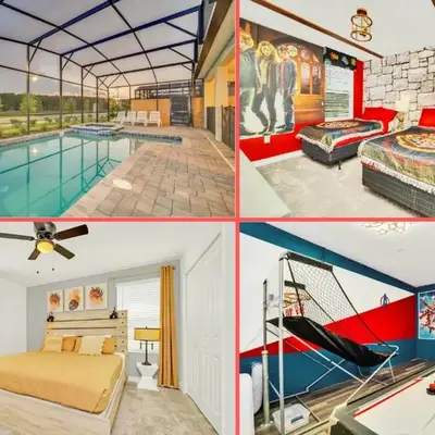 Perfect 9 Bed 5 Bath Home/Games room/ Private pool
