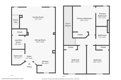 a floor plan of a house at Relaxing Getaway in Emerald Island Near Disney in Kissimmee