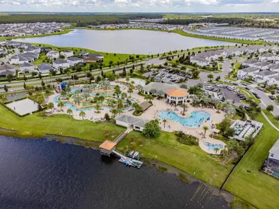 an aerial view of the resort with the waterpark at 4Q/3B Luxuosa e Moderna | Piscina Priv. in Kissimmee
