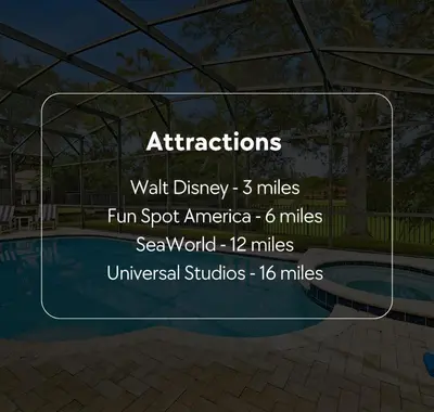 a screenshot of a swimming pool with the descriptions of the attractions at Splash, Play, with a Disney Stay in Orlando