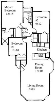 a floor plan of a house at Laguna Bay Villas - Disney Area Condo in Kissimmee