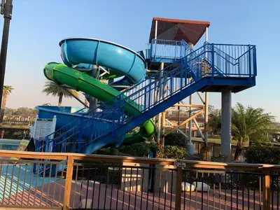 a slide at a water park at Four Bedroom Townhouse in Regal Oaks at Old Town in Orlando