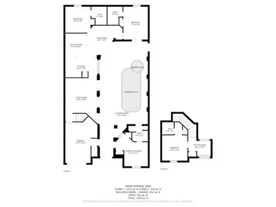 a floor plan of a house at Lindfields Reserve with Private Pool in Kissimmee