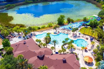 an overhead view of a pool at a resort at La Dolce Vita Gated resort in Orlando