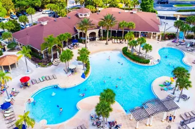 an overhead view of a pool at a resort at La Dolce Vita Gated resort in Orlando