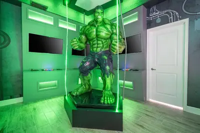 a statue of a hulk in a room at BRAND NEW 15Bed Home wprivate Pool 5824 in Orlando