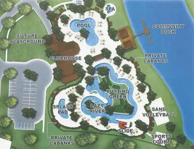 a map of a park with a map at Modern Storey Lake Resort Disney Orlando 3120-105 in Kissimmee