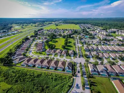 an overhead view of a city with houses and roads at Great place to stay close to Disney Parks in Kissimmee