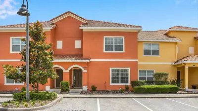 a large orange building with a street light at CUP8968 in Kissimmee