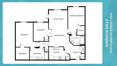 a floor plan of a house at CW7650-204 Windsor Hills Resort Vacation Condo in Orlando