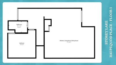 a black and white diagram of a house at PEQ3141 in Kissimmee