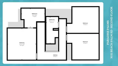 a black and white floor plan of a building at BCH3031 in Kissimmee