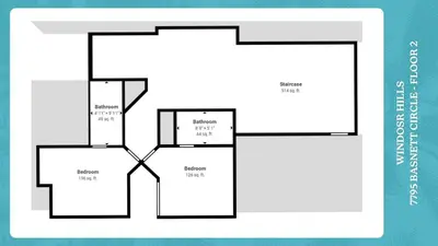 a black and white floor plan of aominium at BNC7795 in Orlando