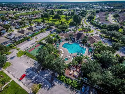 an overhead view of a pool at a resort at Windsor Palms Escape w/ Splash Pool in Kissimmee