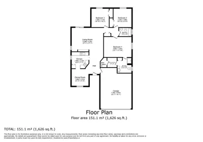a plan of a floor plan of a house at Ideal for Couples or Families looking for a Vacation Home with Private Pool and Yard in Kissimmee