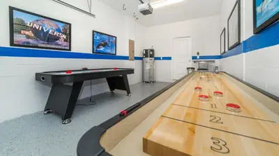 a bowling alley with a ping pong table at KCC4749 in Kissimmee
